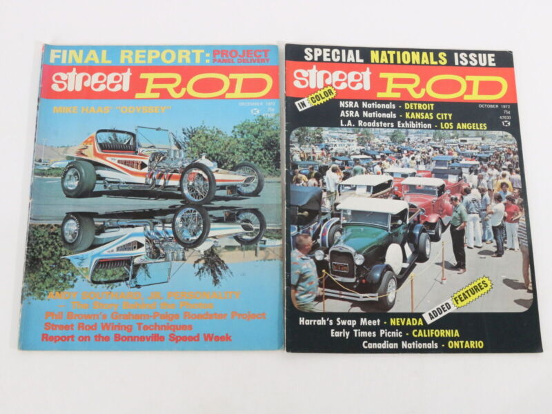 Lot Of 7 Street Rod Vintage Car Magazines May June July Aug Sep Oct Dec 1972 75c