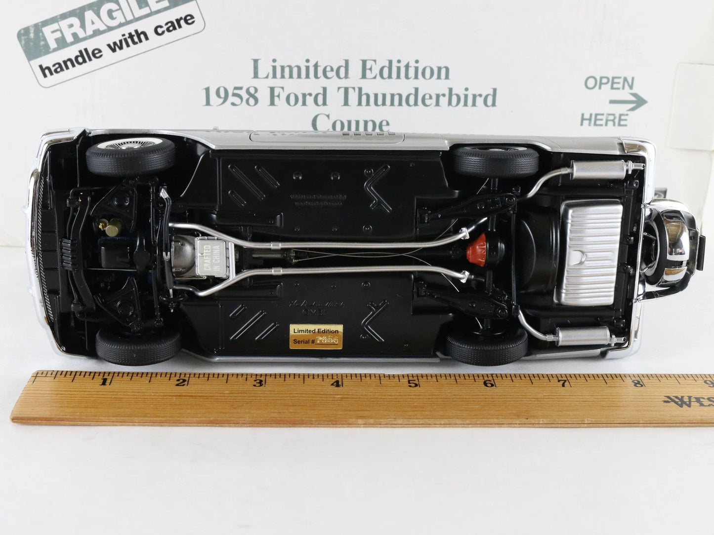 Danbury Mint 1:24 1958 Ford Thunderbird Coupe Platinum Raven Black Diecast 1656