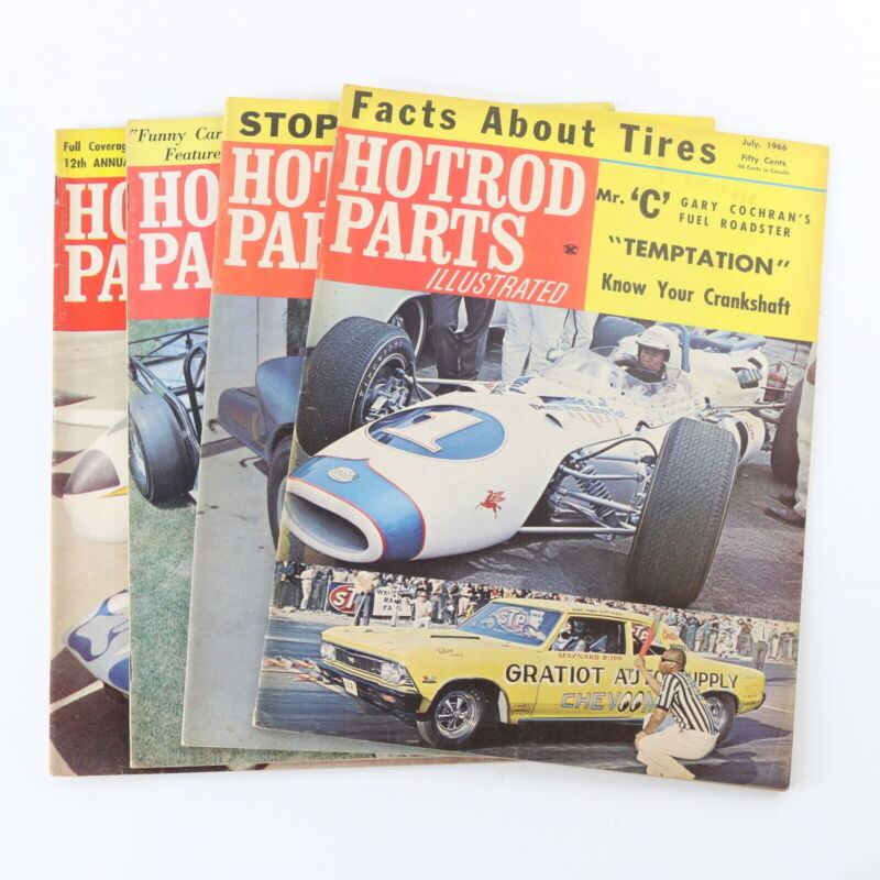 Lot Of 4 Hotrod Parts Illustrated July Sep Oct Nov 1966 Vintage Car Magazines