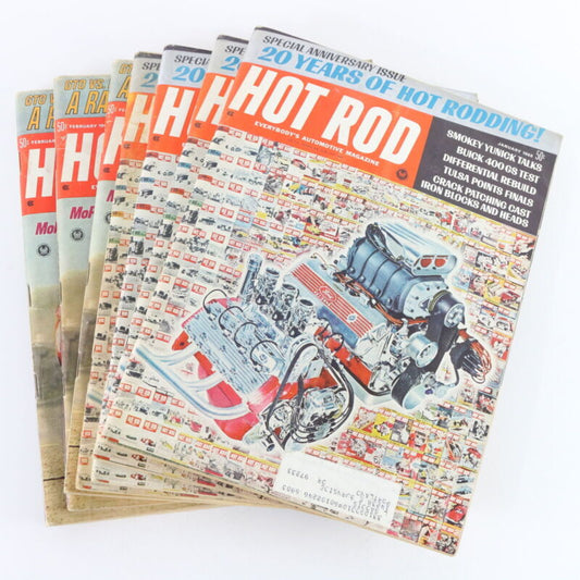 Lot Of 7 Hot Rod Sox Martin January & February 1968 Vintage Car Magazines