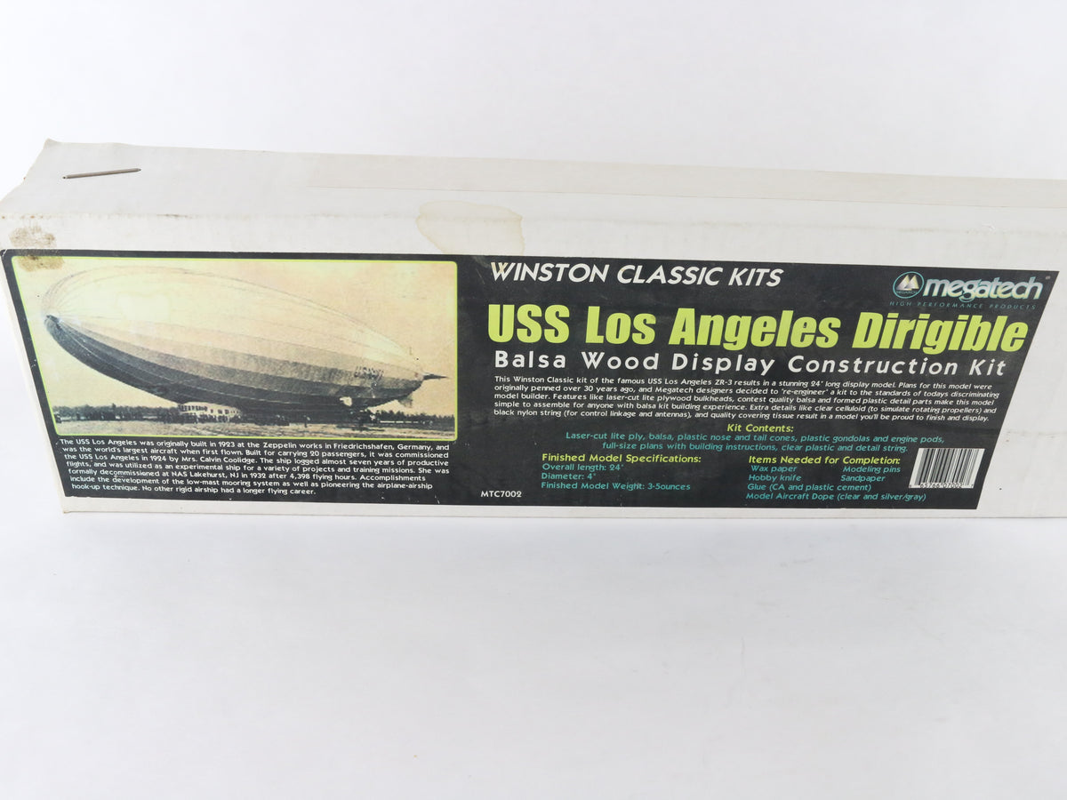 USS Los Angeles Dirigible Balsa Wood Contruction Blimp 24" Kit Megatech MTC7002