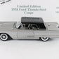 Danbury Mint 1:24 1958 Ford Thunderbird Coupe Platinum Raven Black Diecast 1656