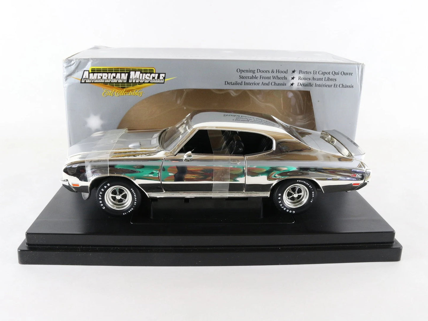ERTL American Muscle 1:18 1970 Buick GSX Shining Stars Chrome Diecast Car 33730