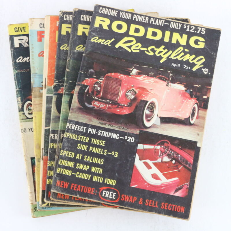 Lot Of 6 Rodding Restyling Apr May June July 1957 Vintage Car Magazines