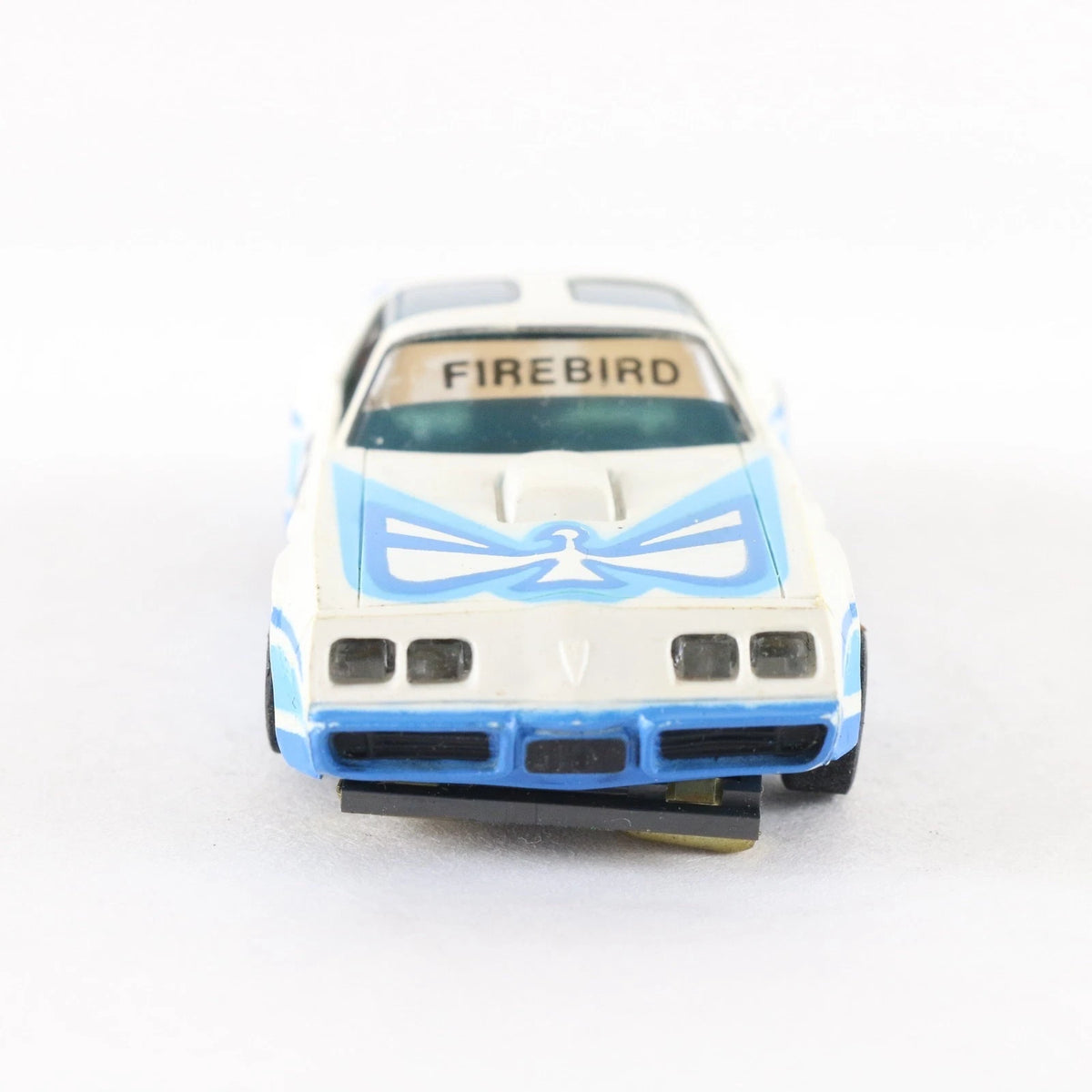 VINTAGE Aurora AFX Pontiac Firebird #2 Blue Screecher Slotless HO Slot Car