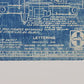 Santa Fe Refrigerator Car Lettering Train Blueprint 17-c 1825 Feb 26 1926 41.75"