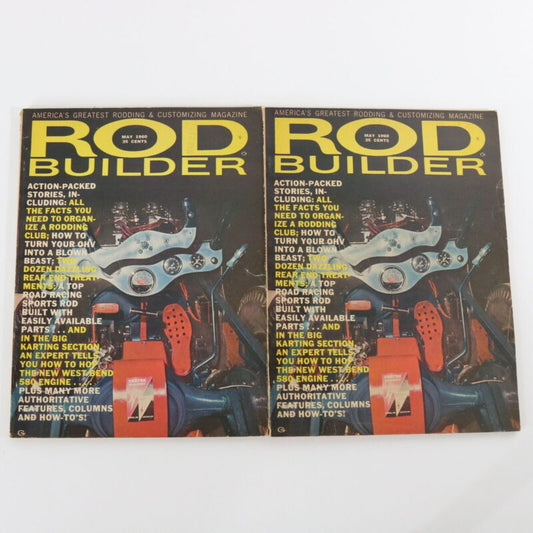 Lot Of 2 Rod Builder AMERICAS GREATEST RODDING Hot Rod Auto Magazines May 1960