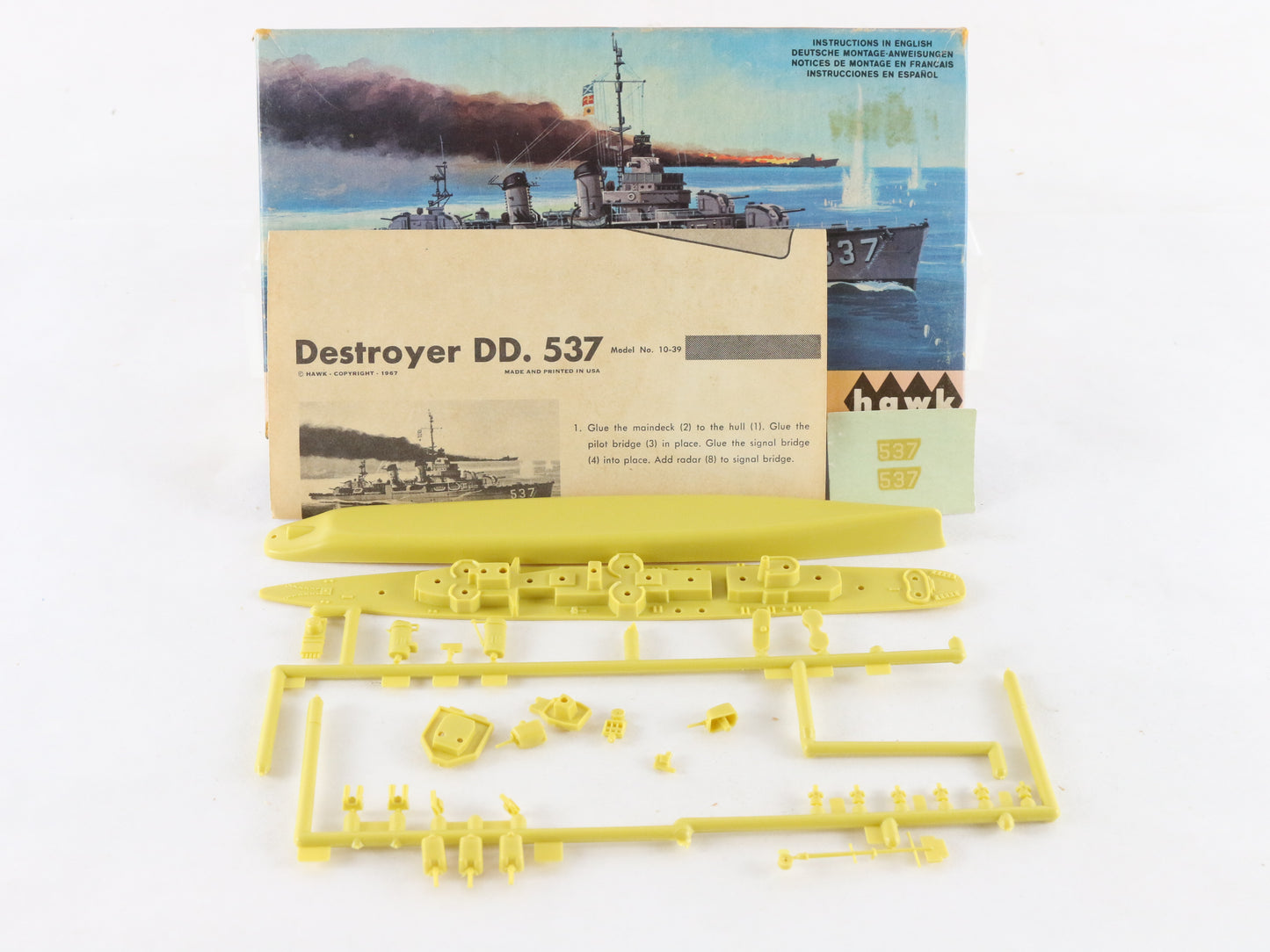 Destroyer World War 2 WWII Hawk Plastic Model Ship Kit 10-39