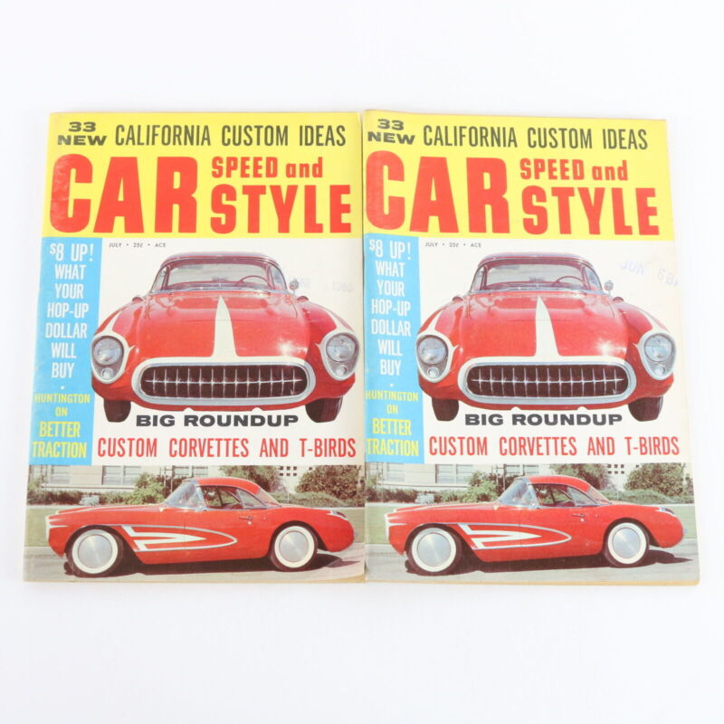 Lot Of 5 Car Speed & Style June & July 1960 Vintage Car Magazines