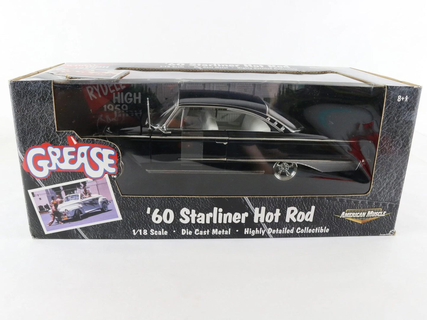 1960 '60 Starliner Grease Movie American Muscle ERTL 1:18 Black Hot Rod 36602
