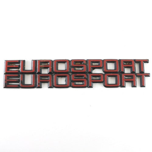 Lot Of 2 Chevy Eurosport Black Red Plastic Emblem Badges 10.5"