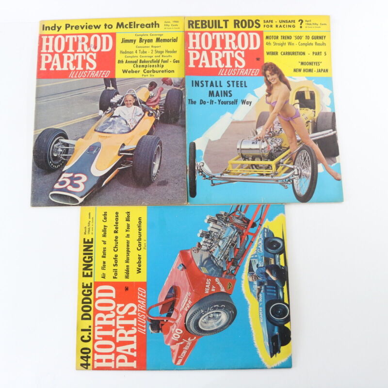 Lot Of 5 Hotrod Parts Illustrated Jan Feb Mar Apr June 1966 Car Magazines