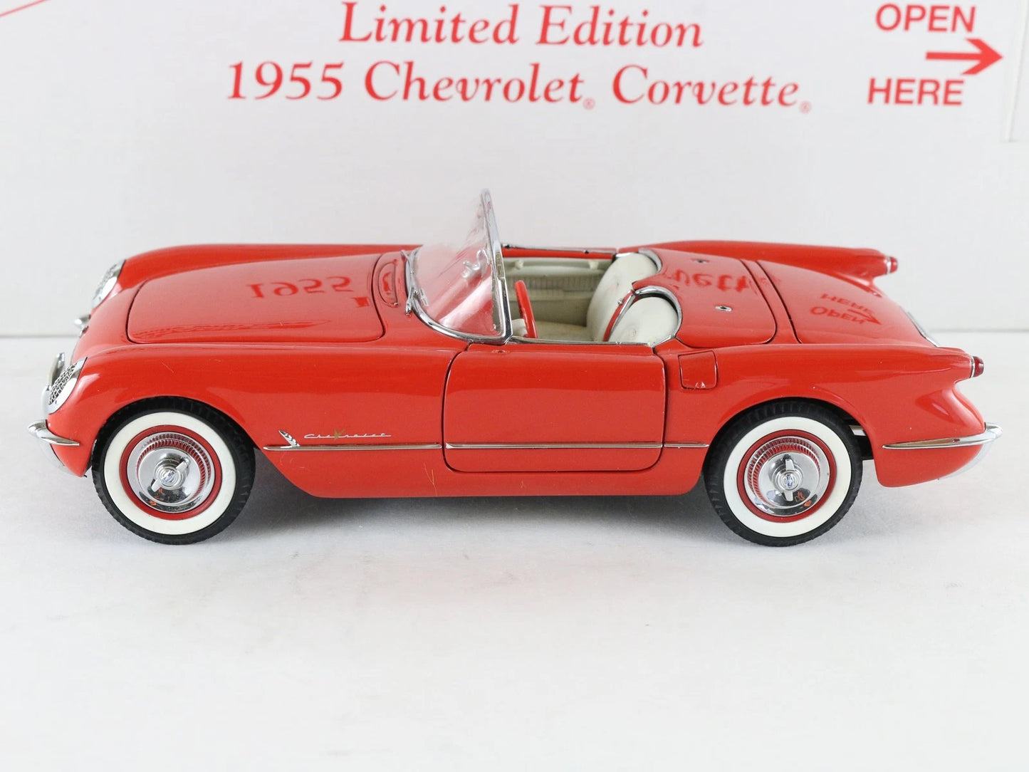 1955 Chevy Corvette Roadster Venetian Red Limited Danbury Mint 1:24 Diecast 396