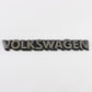  Volkswagen Silver & Black Plastic Automobile Emblem Badge 8"
