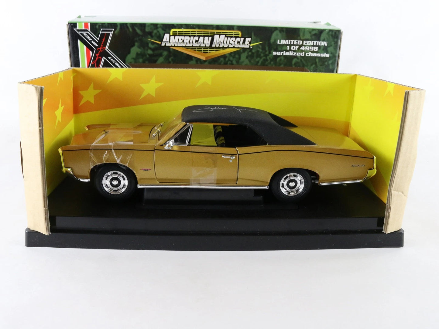1966 Pontiac GTO Gold John Force Signed American Muscle ERTL 1:18 1/4998 32893