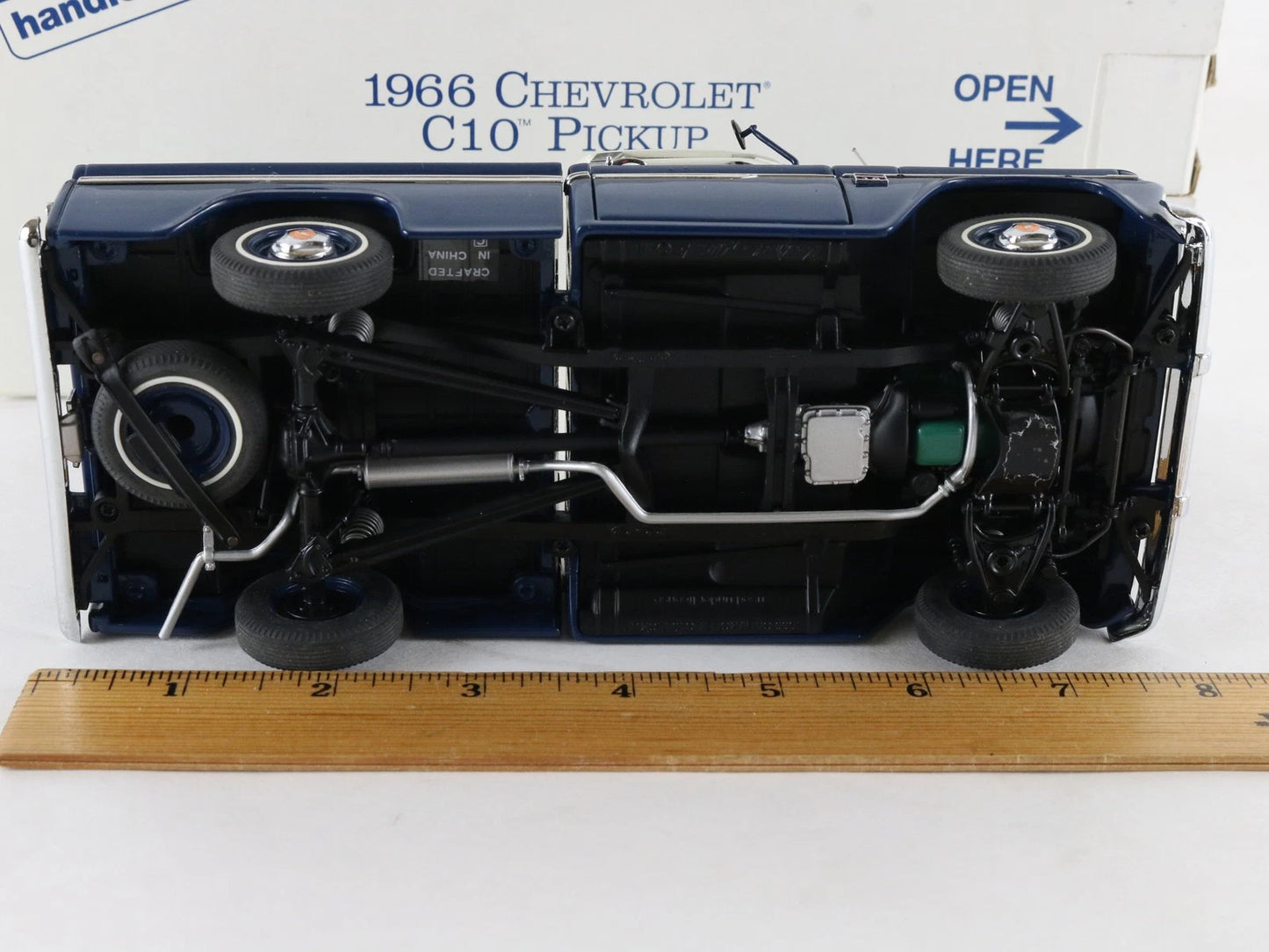 1966 Chevrolet C10 Pickup Truck Blue White Danbury Mint 1:24 Diecast Model