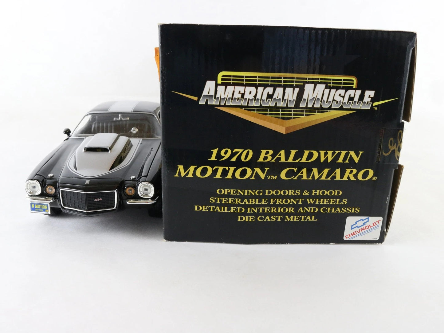 1970 Chevy Camaro Phase III Black ERTL American Muscle 1:18 Diecast Model 32810
