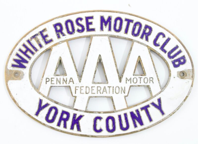 White Rose Motor Club York County Penna Federation Motor AAA 4.5��� License Topper