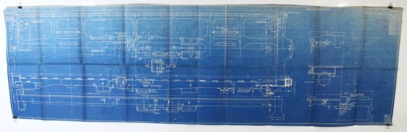 Steam Loco Tender Frame American Locomotive Company 850S25530 Blueprint 84"