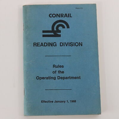 Conrail Reading Division rules book 1968