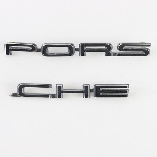  Porsche 911 Metal Black Nameplate Emblem Badge 10.75" As-is DETACHED