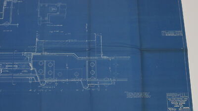 NYC Section Through Kitchen Full Size Dining Car Passenger Blueprint 1925 54.25"