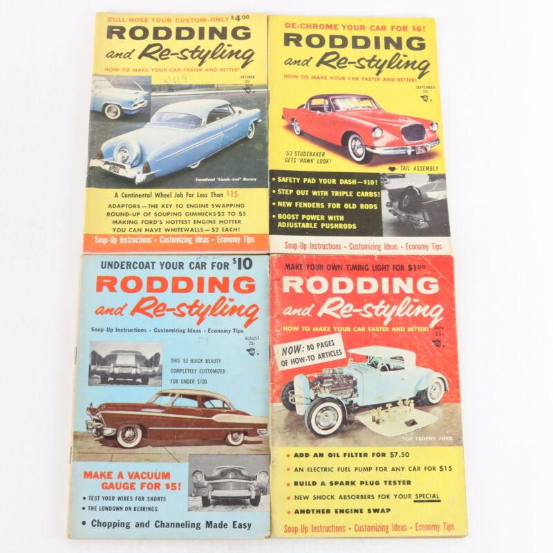 Lot Of 6 Rod & Re-styling July Aug Sep Oct Nov Dec 1956 Vintage Car Magazines