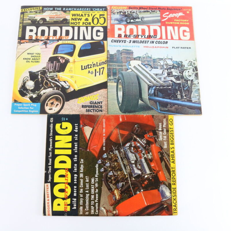 Lot Of 3 Rodding & Re-styling July Sep Nov 1964 Vintage Car Magazines