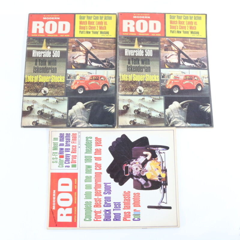 Lot Of 5 Modern Rod Super Stocks Mar Apr & Feb 1966 Vintage Car Magazines