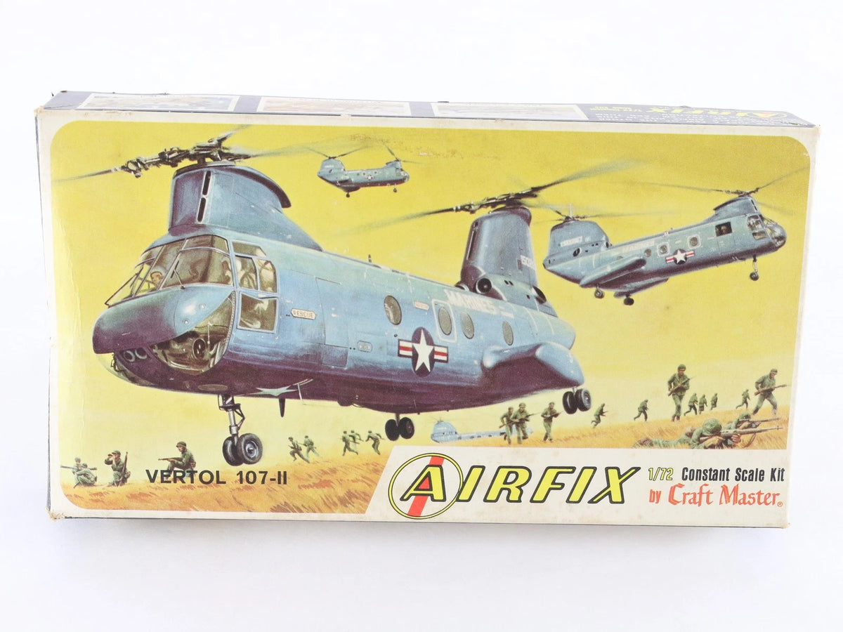 107-II Ch-46 Sea Knight Helicopter Boeing Vertol Airfix 1:72 1302-70 Kit