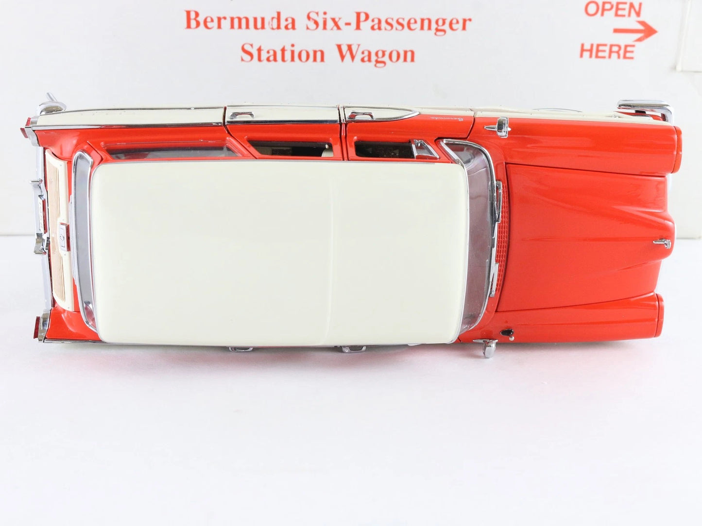 1958 Edsel Bermuda Six Passenger Station Wagon Orange White Danbury 1:24 Diecast