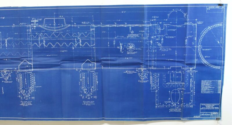 Baltimore & Ohio B&O Locomotive Boiler Train Blueprint Y-58831A 1934 84"