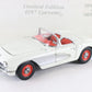 1957 Chevy Corvette Roadster White Black Limited Danbury Mint 1:24 Diecast #912