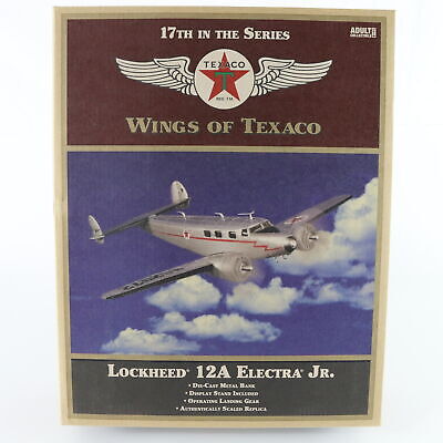 Lockheed 12A Electra Jr Wings of Texaco vintage coin bank airplane