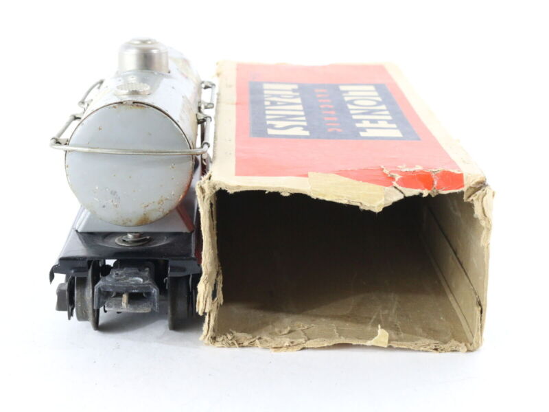 Gray Sunoco Gas Oils 2654 Single Dome Tank Car Lionel Postwar O W/ Box