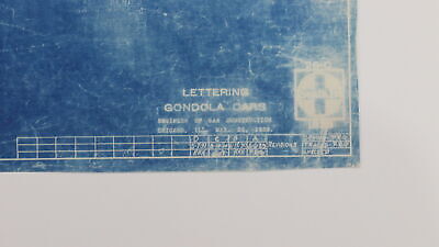 Santa Fe Gondola ATSF Lettering Train Blueprint 26-c 1828 Mar 22 1929 40.75"