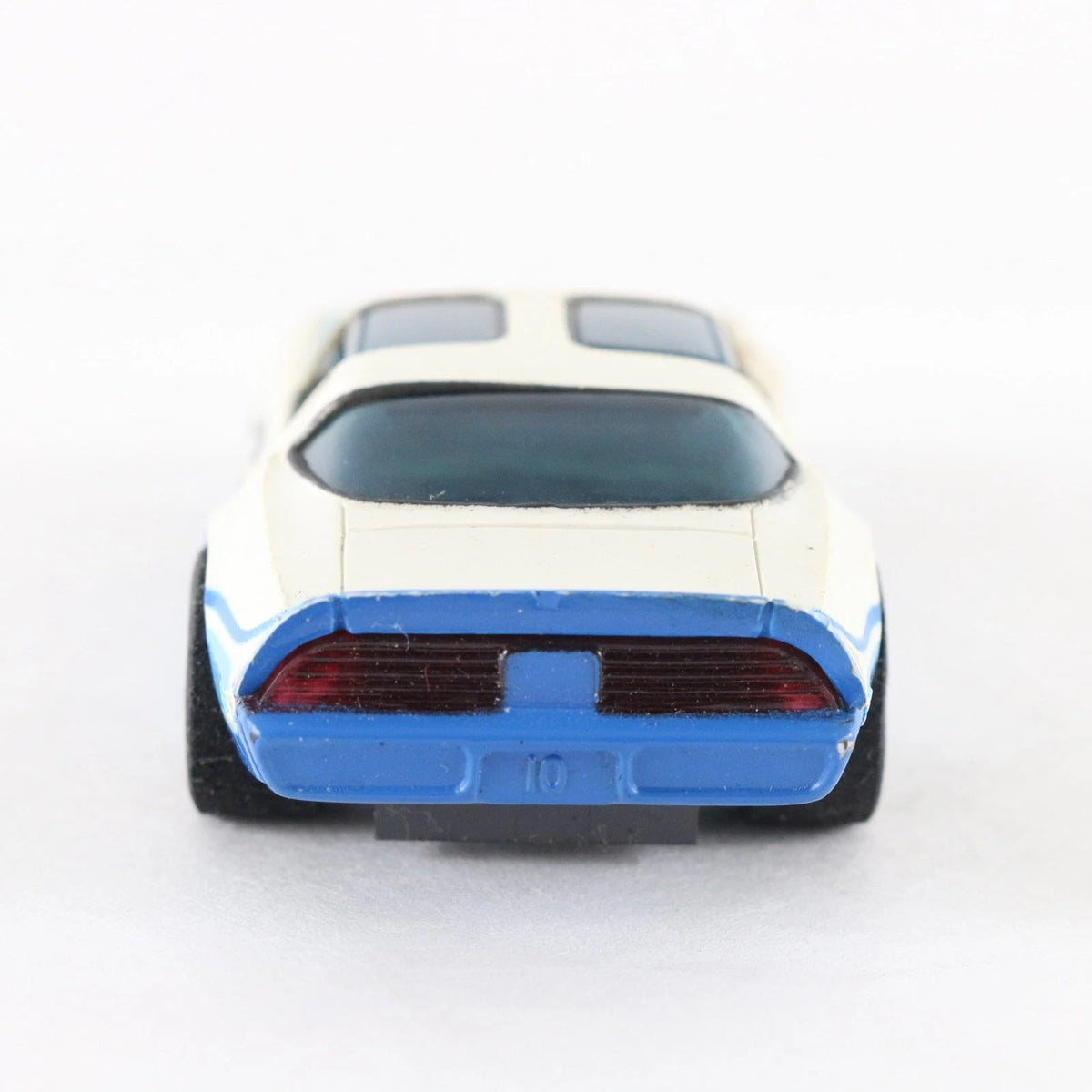 Aurora AFX Pontiac Firebird #2 White Blue Screecher Slotless HO Slot Car