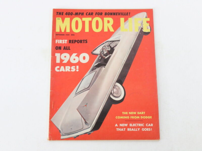 Lot Of 5 Motor Life Vintage Car Magazines July Sep Oct Nov 1959 35c