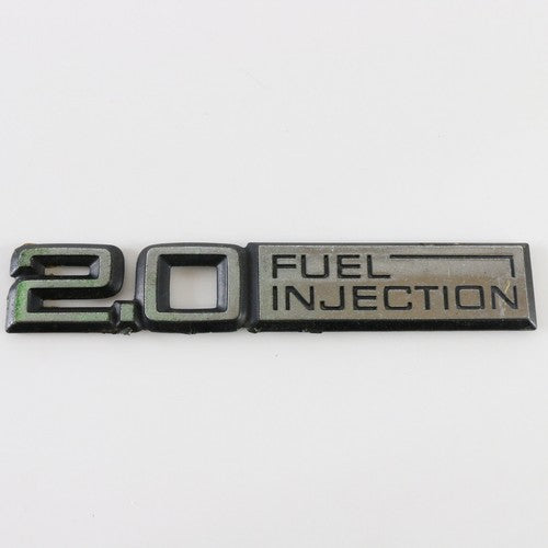  1980-90 Cadillac 2.0 Fuel Injection Black & Silver Badge Emblem 6"