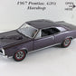 1967 Pontiac GTO Hardtop Purple Danbury Mint 1:24 Diecast Model Car