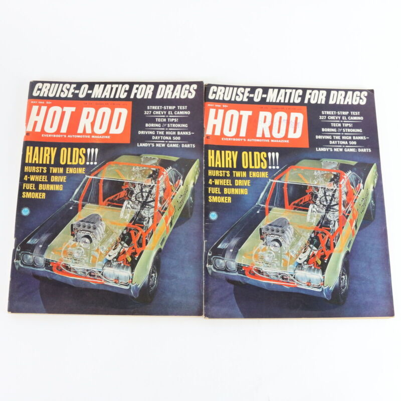 Lot Of 4 Hot Rod Hairy Olds Cruise O Matic May 1966 Vintage Car Magazines