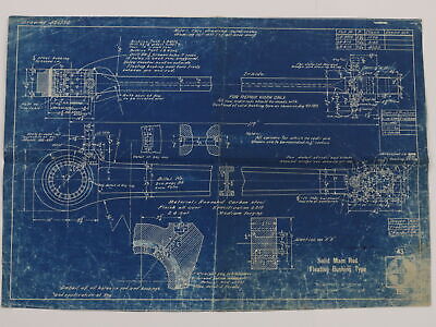 Santa Fe main rod bushing blueprint 1926