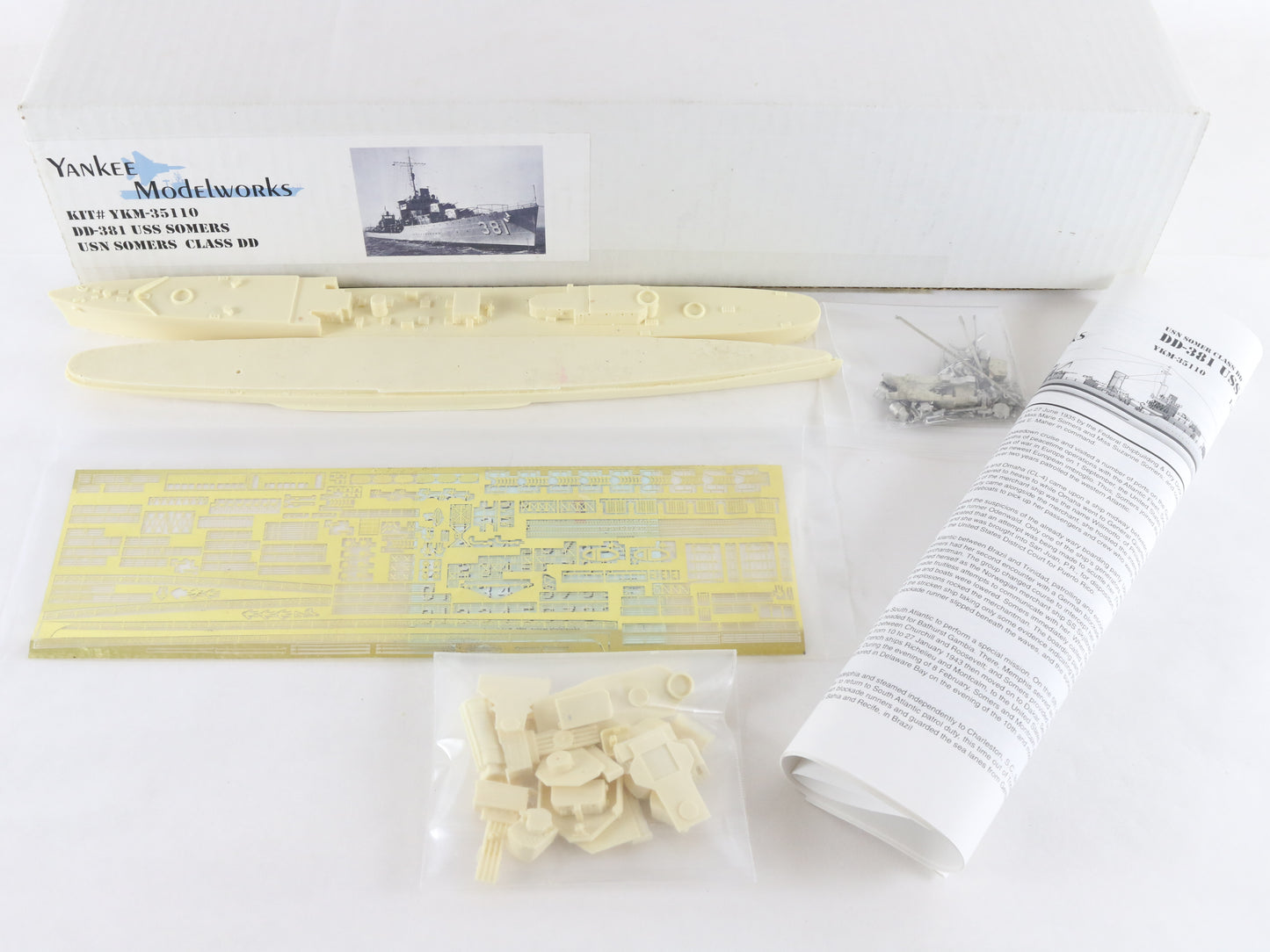 USS Somers DD-381 USN Somers Class DD Yankee Model 1:350 YKM-35110 Resin Kit