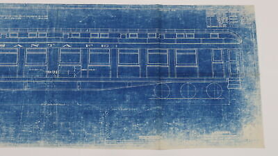 Santa Fe Vestibule Coaches & Smoker Lettering 15-c 812 Apr 20 1917 41" Blueprint