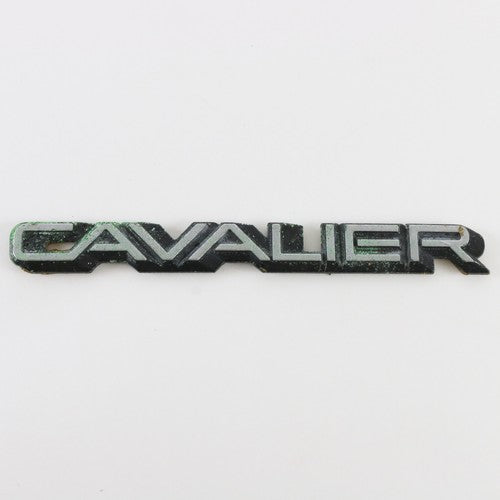  1980s Chevrolet Cavalier Black & Silver Nameplate Emblem Badge 7"