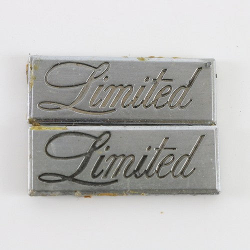 Lot Of 2 1980s Buick Limited Metal Roof Pillar Emblem Nameplate Badge 1.75"