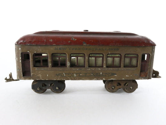 Lionel O PREWAR Olive & Red NEW YORK CENTRAL LINES Pullman Passenger Car