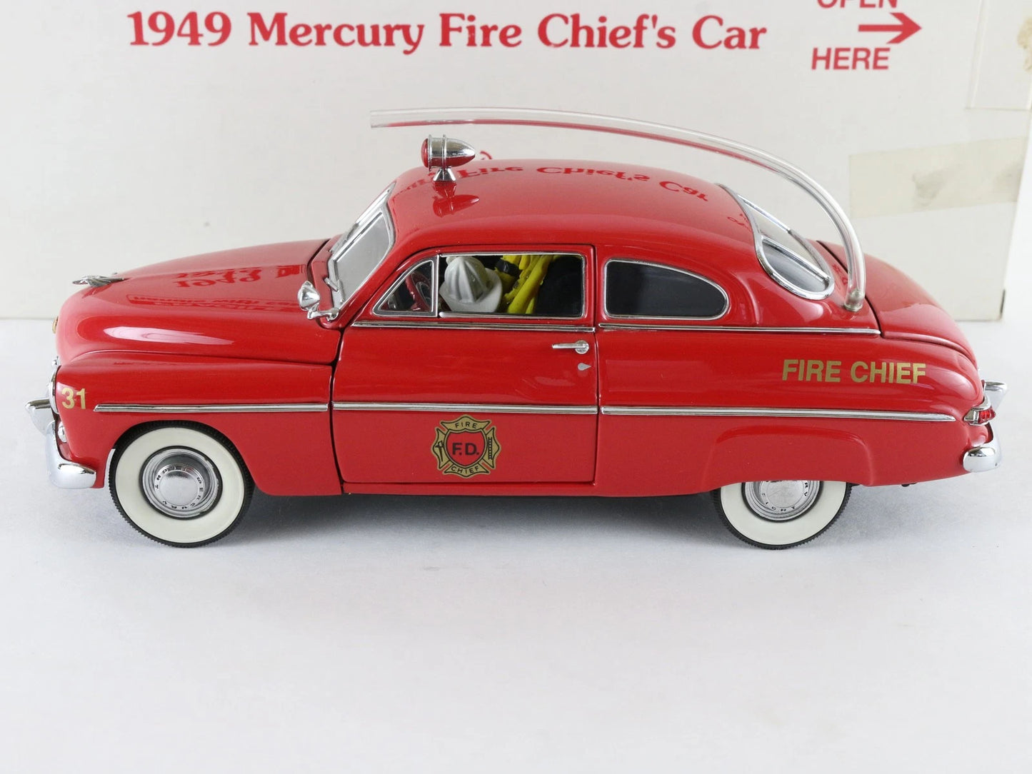 1949 Mercury Fire Chiefs Car Red Danbury Mint 1:24 Diecast Model