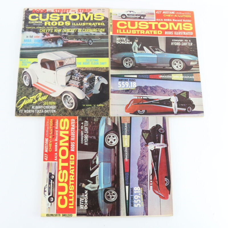 Lot Of 6 Customs Feb June Sep Dec 1965 Vintage Car Magazines