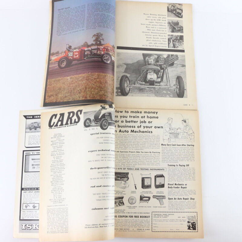 Lot Of 4 Cars February & March 1965 Road Test First Report Vintage Car Magazines